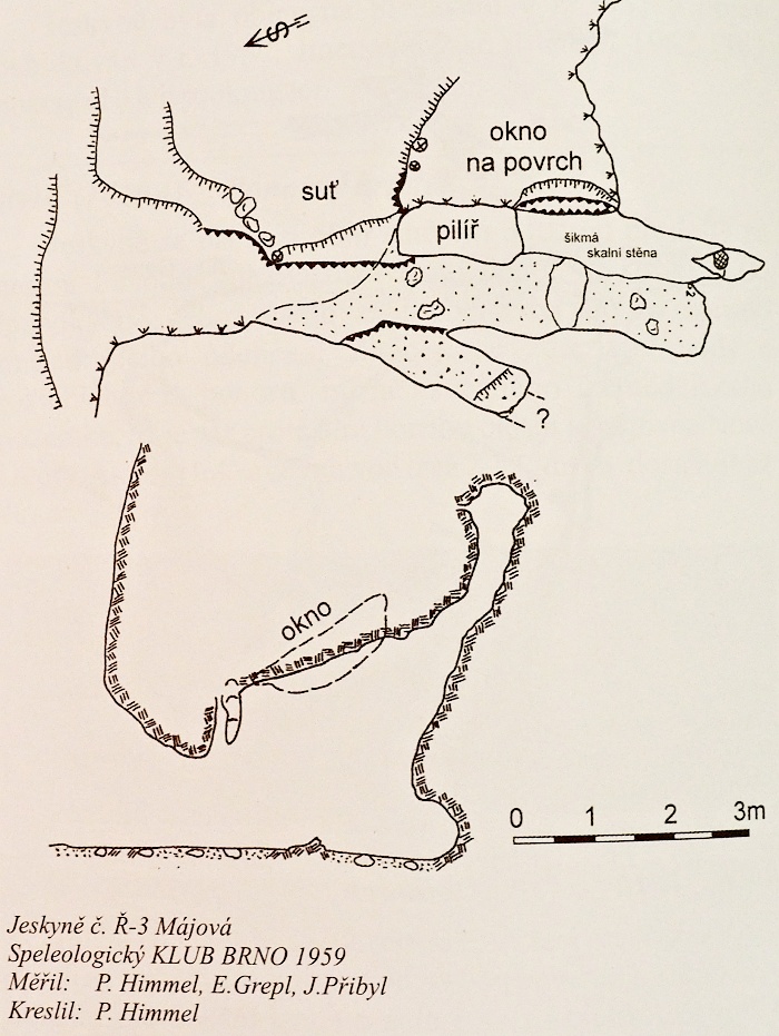 Jeskyně Májová - Zdroj (kreslil): Himmel