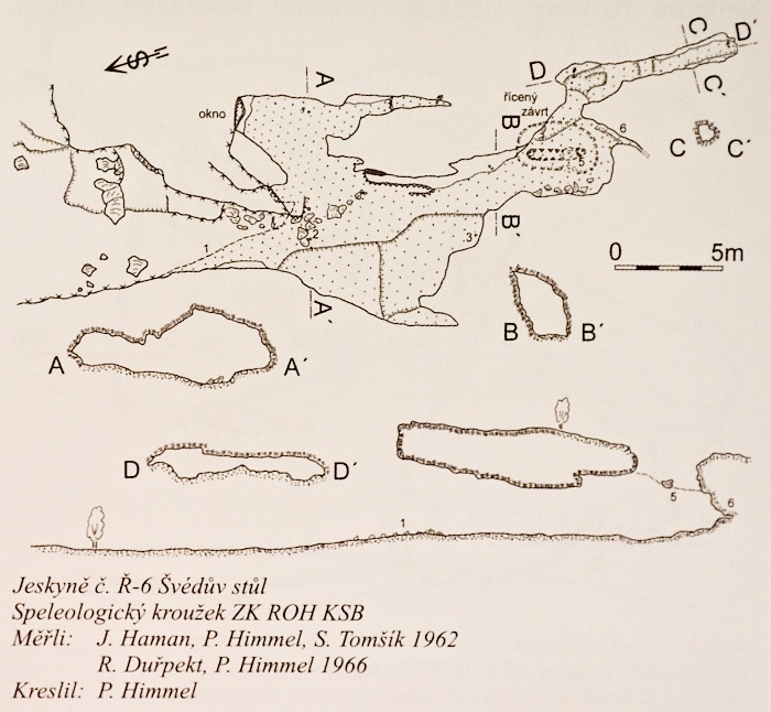 Jeskyně Švédův stůl - Zdroj (kreslil): Himmel
